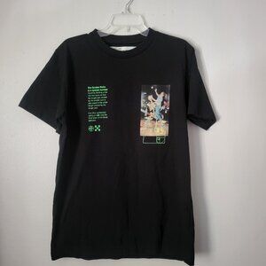 Off White Men's Medium Golden Ratio Skeleton Black Tee Virgil Abloh Cotton 2013